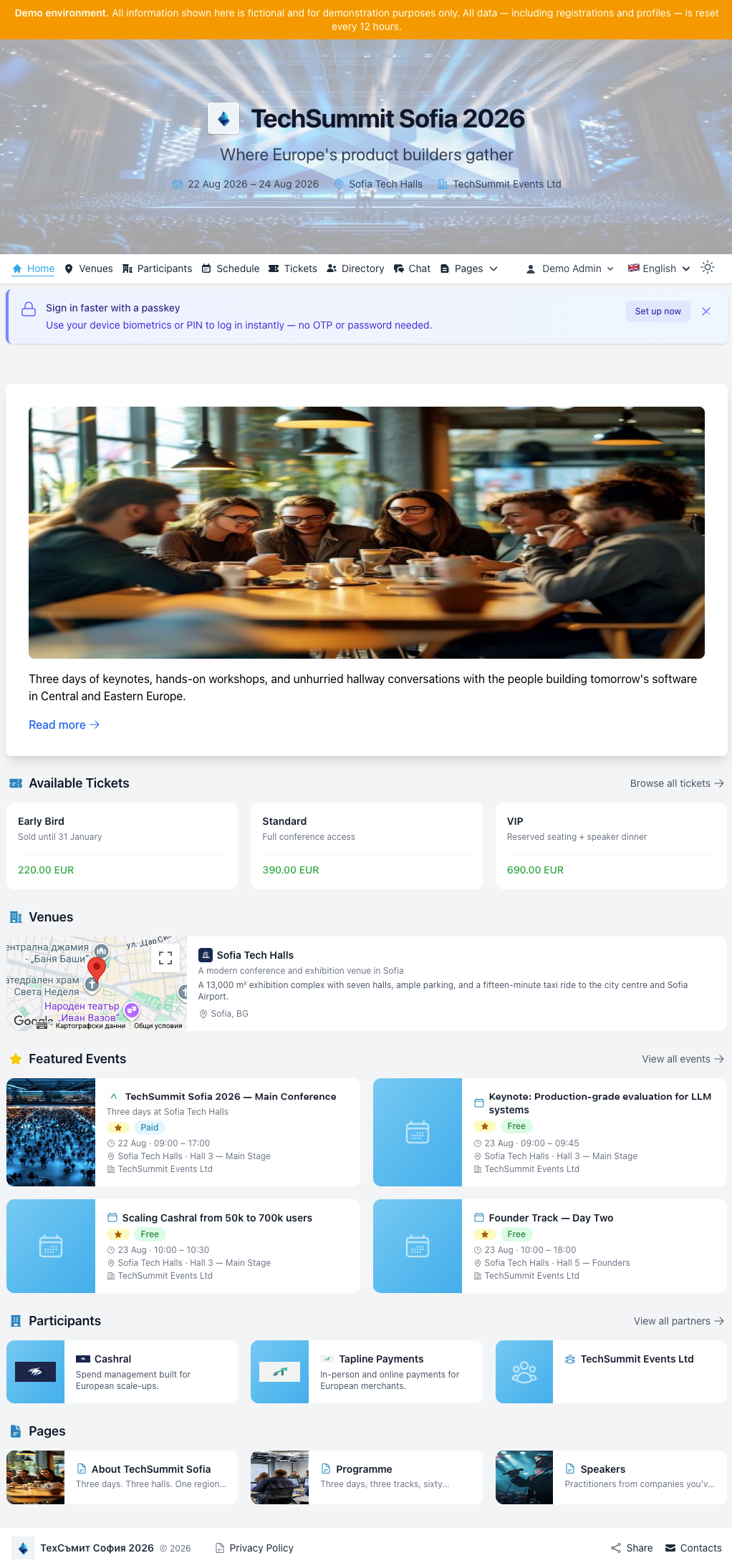 Re:Events attendee portal screenshot